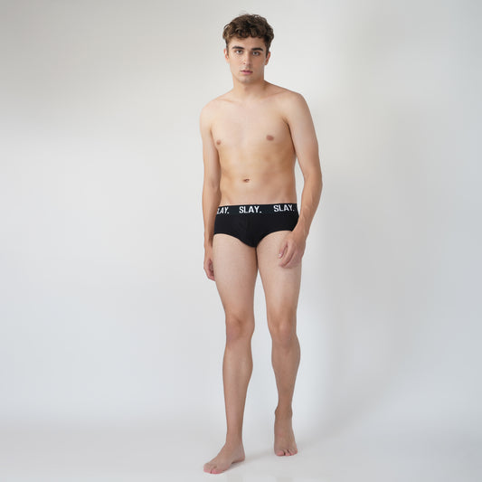 SLAY. Men's Black Underwear Cotton Briefs