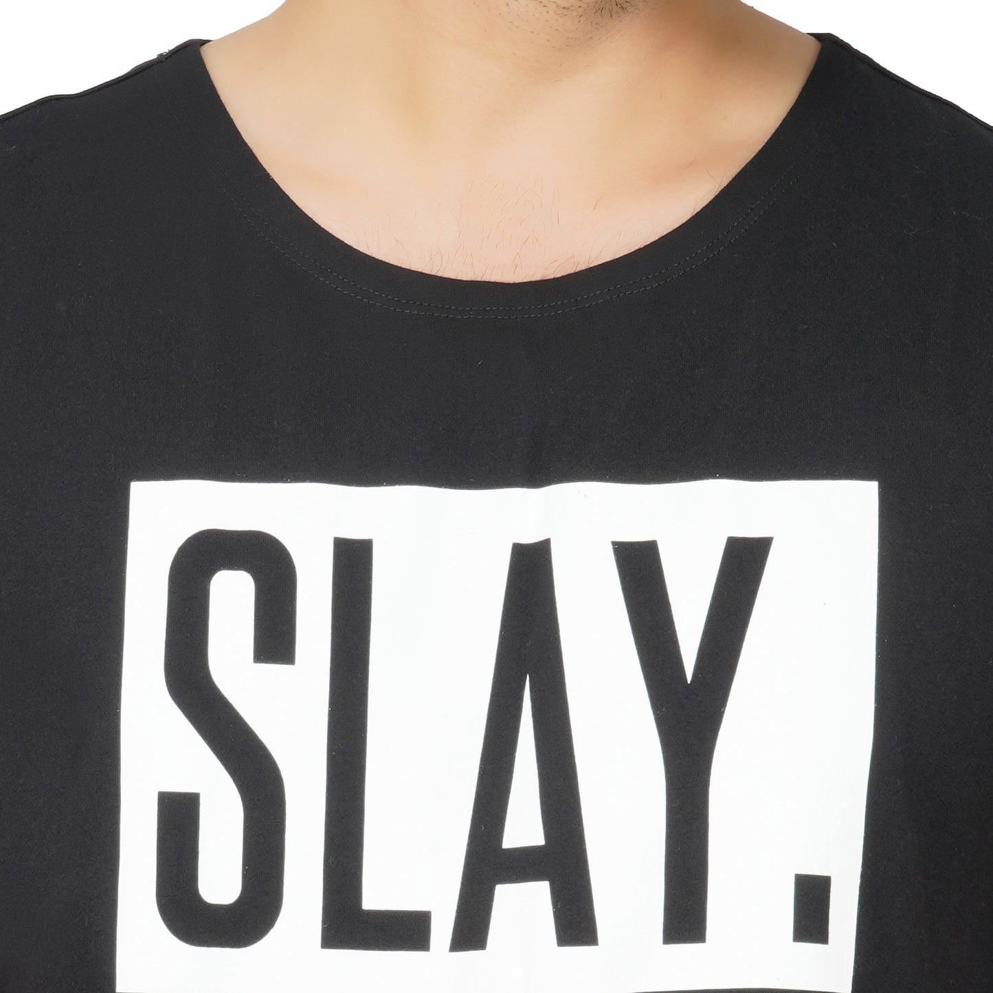 SLAY. Men's Premium Printed Black Sleeveless T-shirt-clothing-to-slay.myshopify.com-T-Shirt