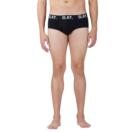 SLAY. Men's Black Underwear Cotton Briefs
