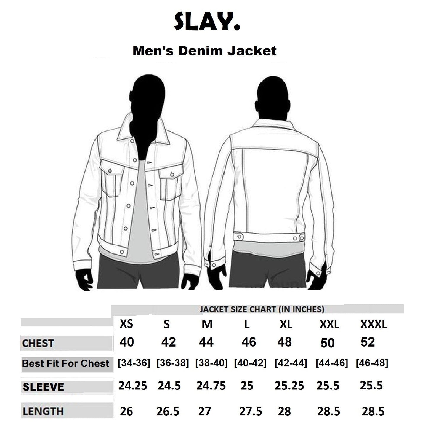 SLAY. Men's Full Sleeves Blue Solid Embroidered Button-Down Washed Light Blue Denim Jacket with Faux-fur Lining-clothing-to-slay.myshopify.com-Jacket