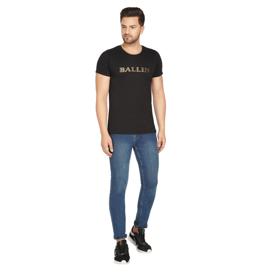 SLAY. Men's Ballin Edition Gold Foil Matte Finish Print T-shirt-clothing-to-slay.myshopify.com-T-Shirt