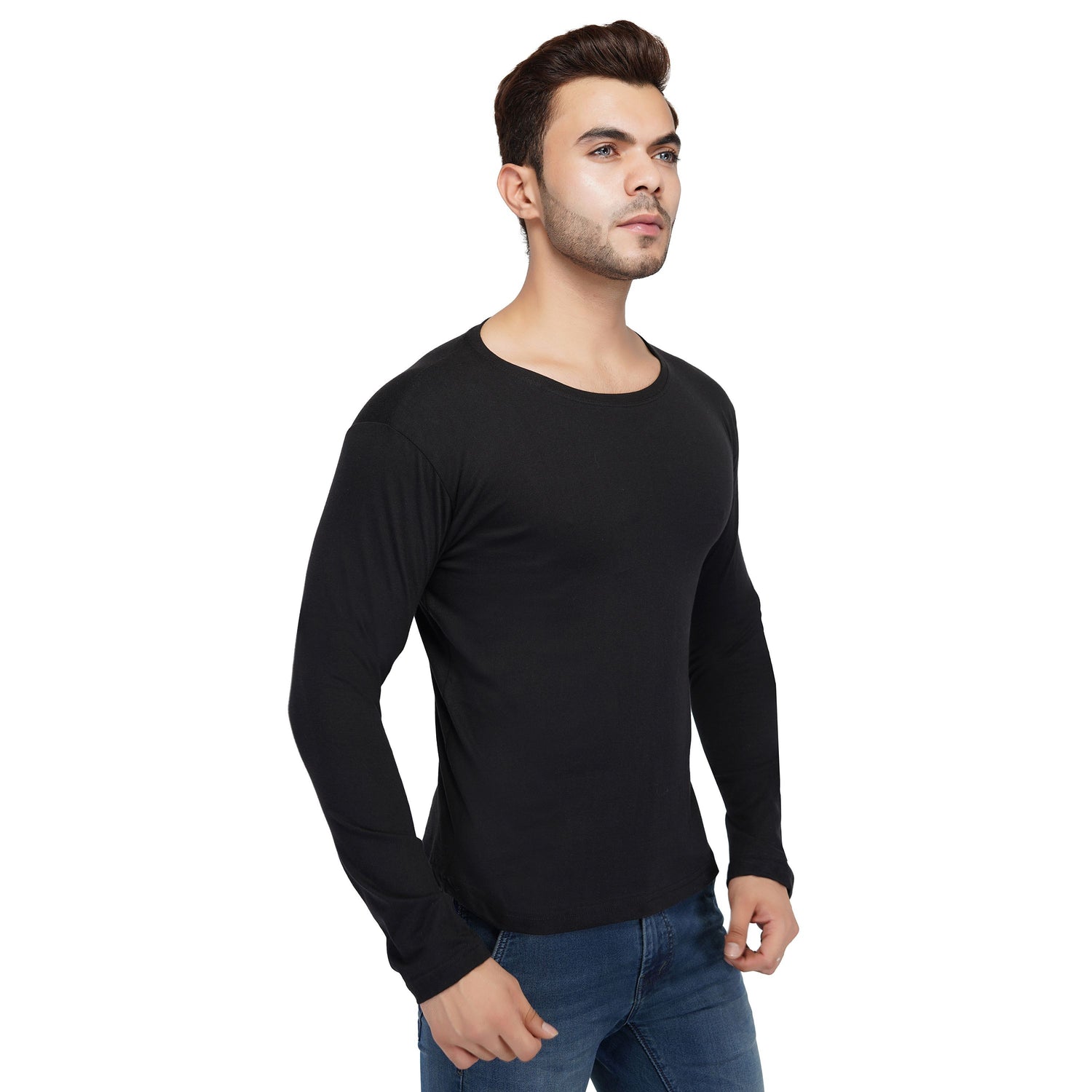 SLAY. Men's Solid Black Full Sleeves T-Shirt-clothing-to-slay.myshopify.com-T-shirt