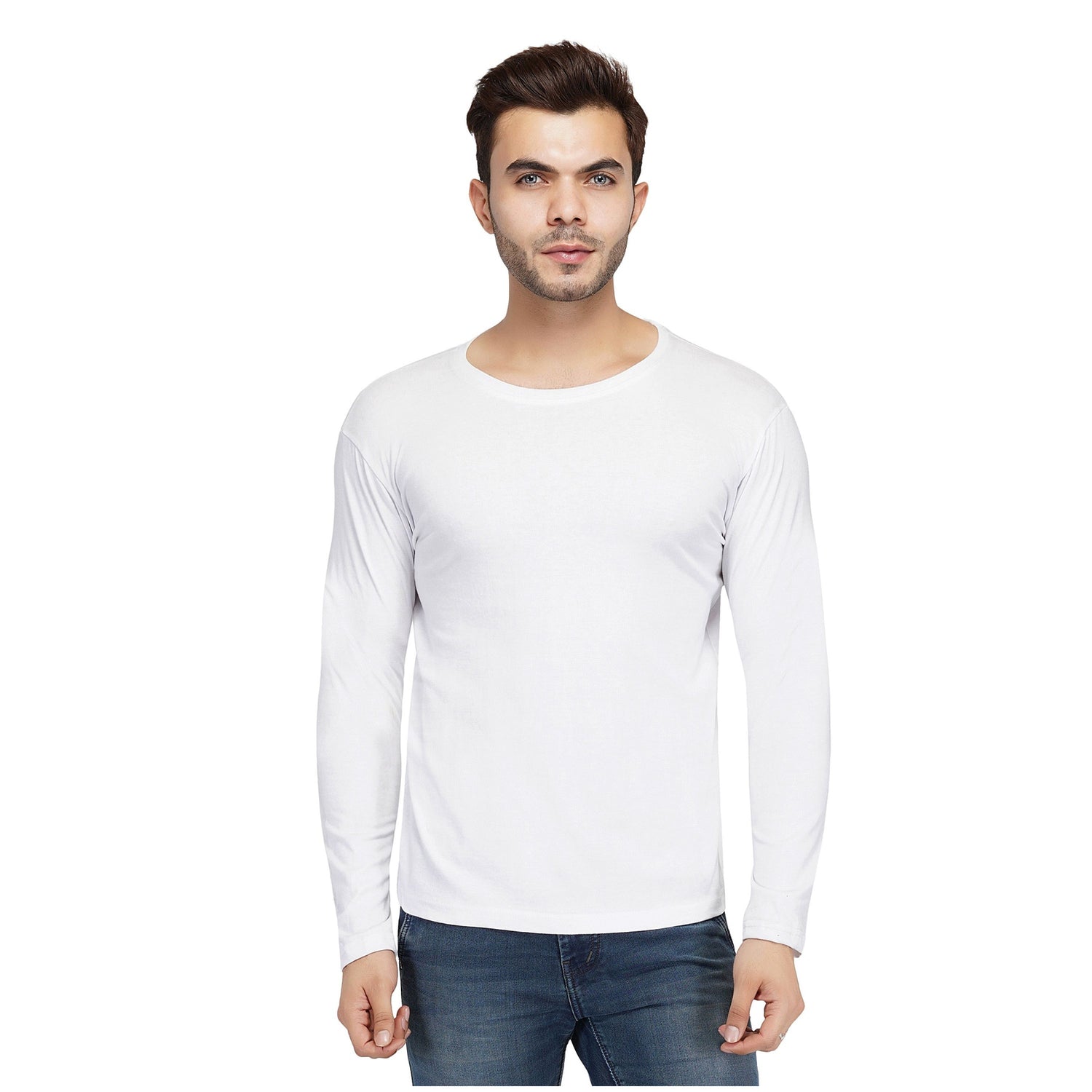 SLAY. Men's Basic Solid Cotton Lycra Full Sleeves T-Shirt-clothing-to-slay.myshopify.com-T-shirt