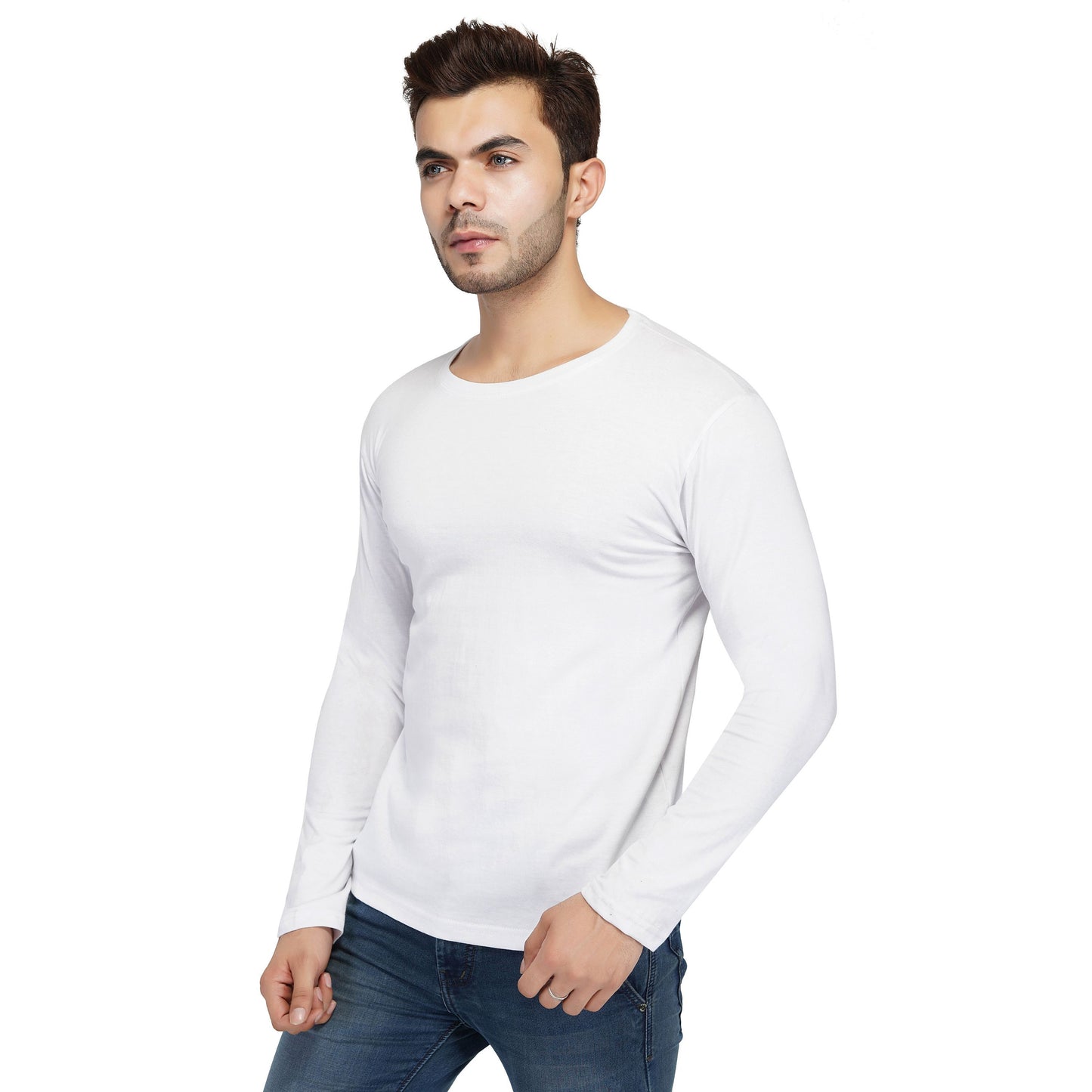 SLAY. Men's Basic Solid Cotton Lycra Full Sleeves T-Shirt-clothing-to-slay.myshopify.com-T-shirt