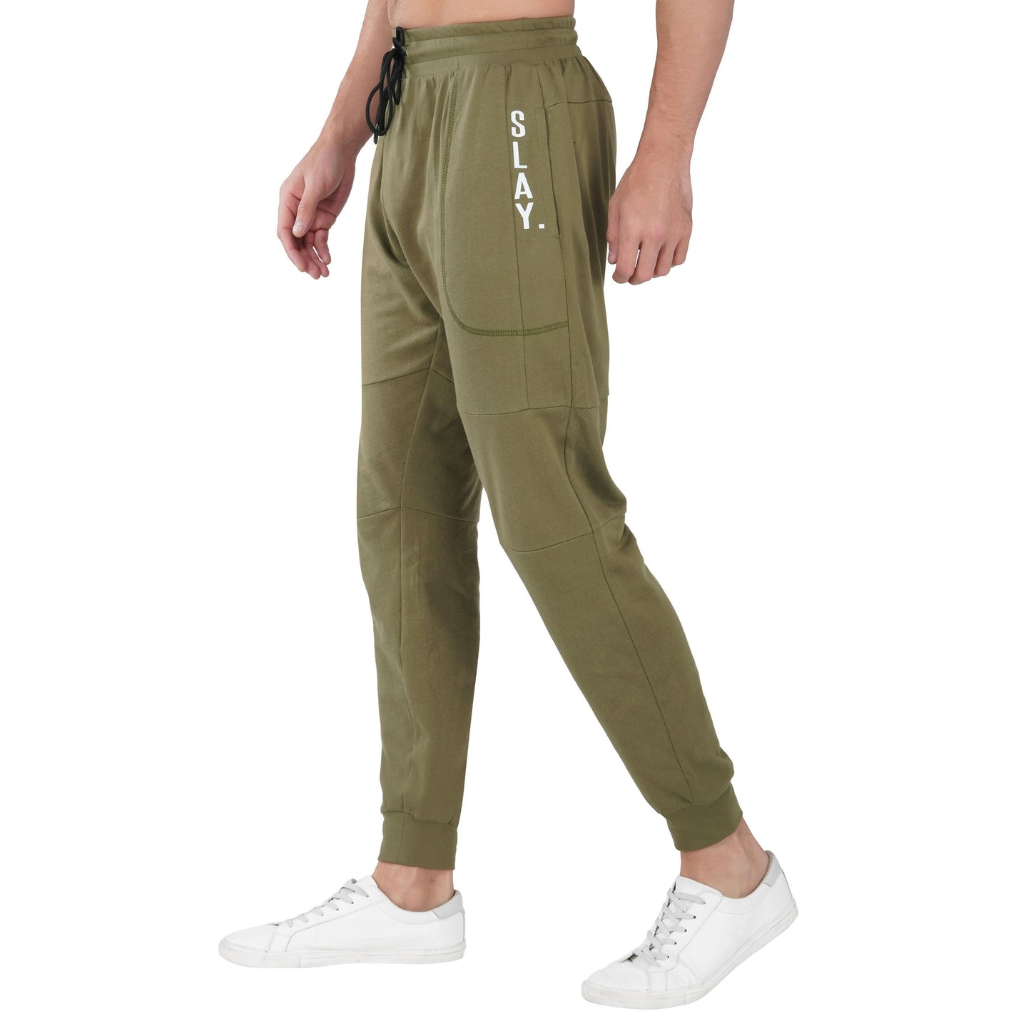 SLAY. Men's Olive Green Joggers-clothing-to-slay.myshopify.com-Joggers