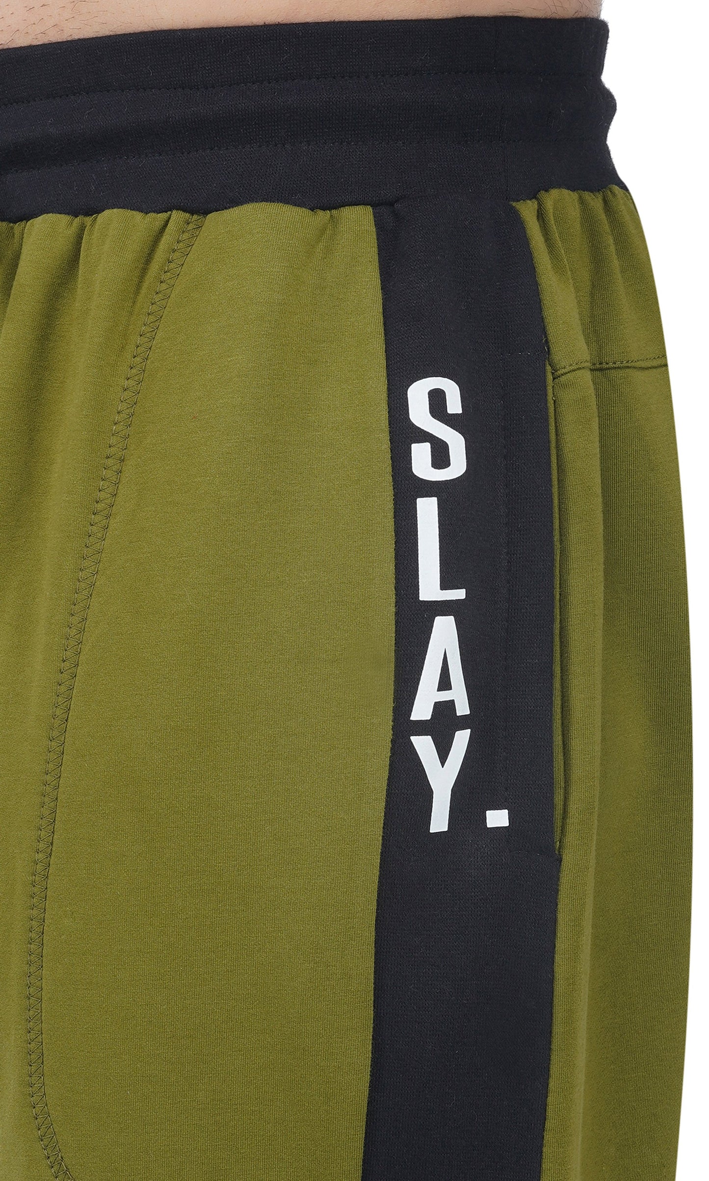 SLAY. Men's Olive Green Joggers-clothing-to-slay.myshopify.com-Joggers