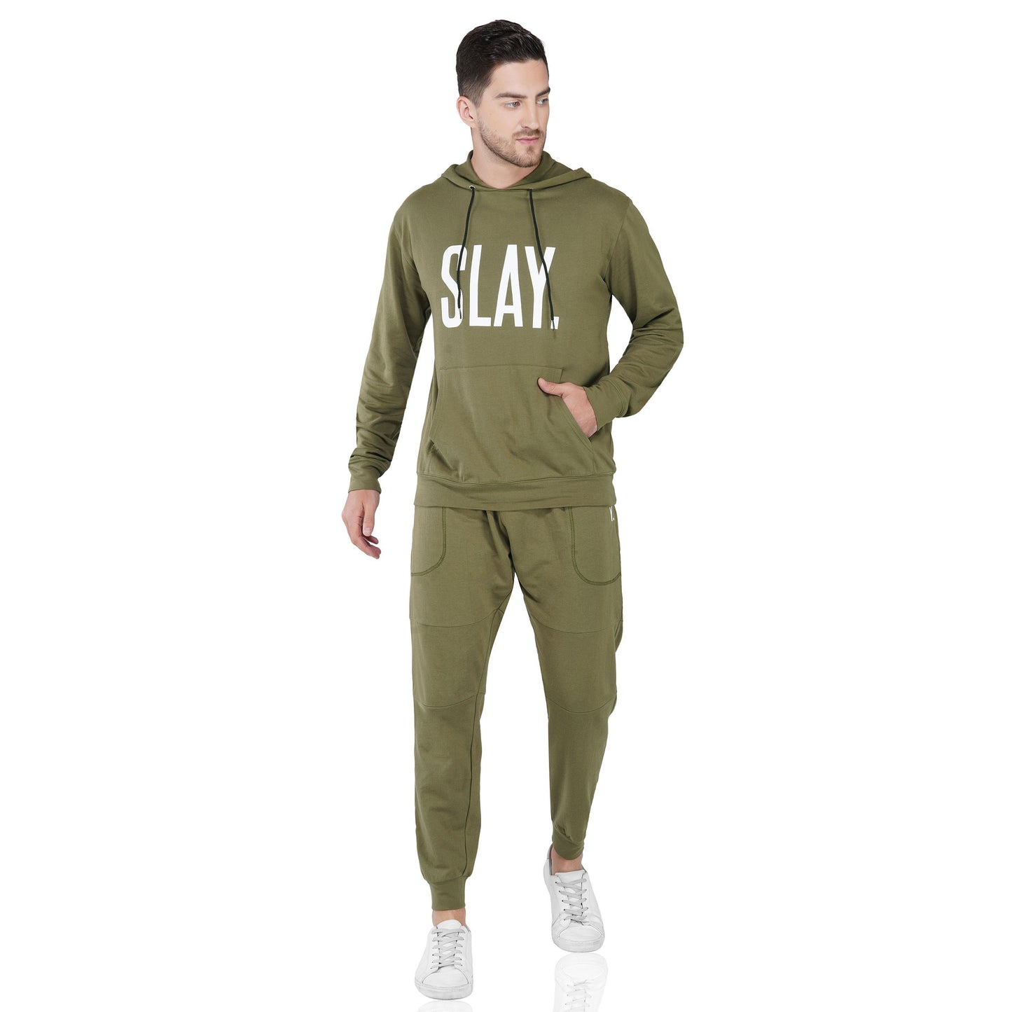 SLAY. Classic Men's Olive Green Tracksuit-clothing-to-slay.myshopify.com-Tracksuit