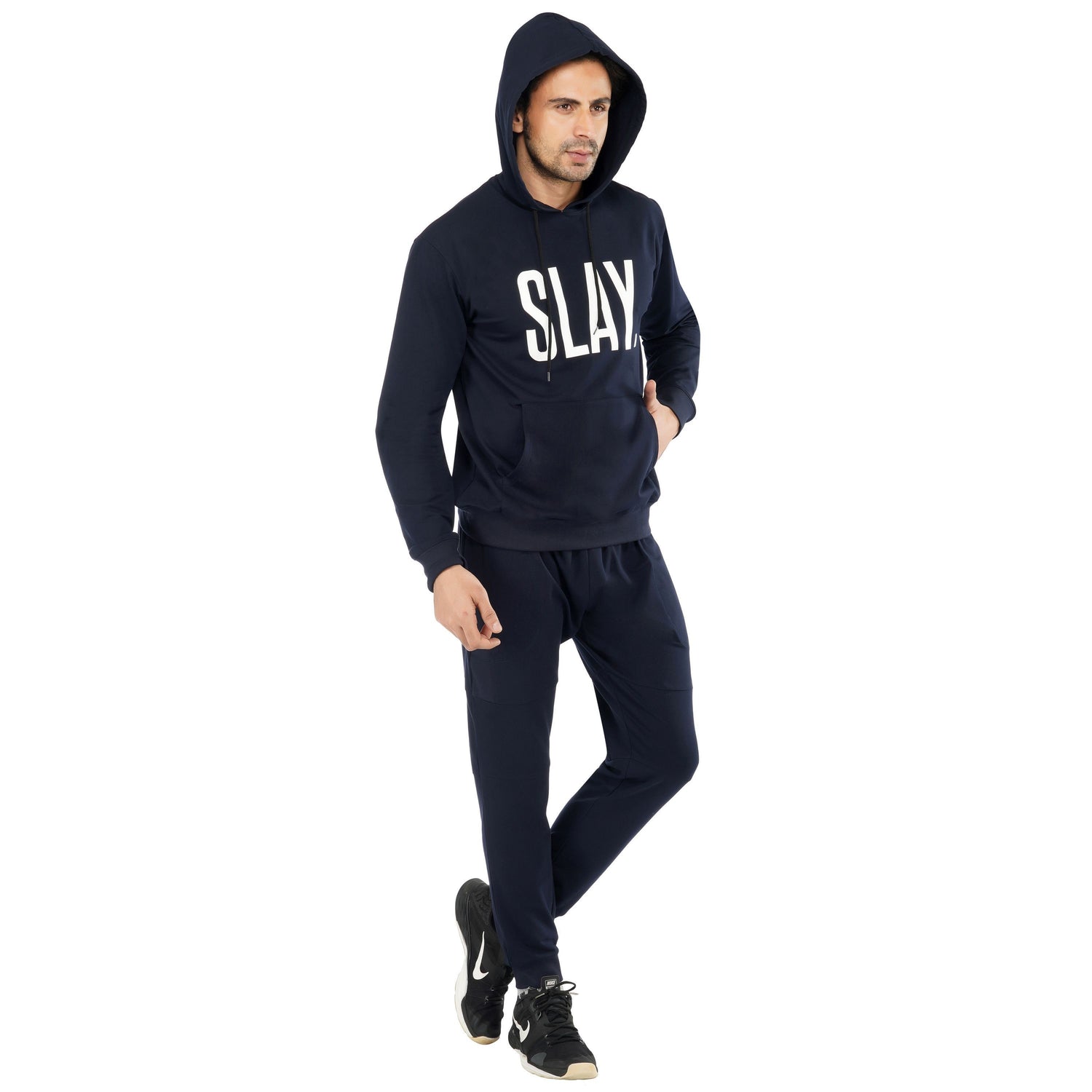 SLAY. Classic Men's Navy Blue Tracksuit-clothing-to-slay.myshopify.com-Tracksuit