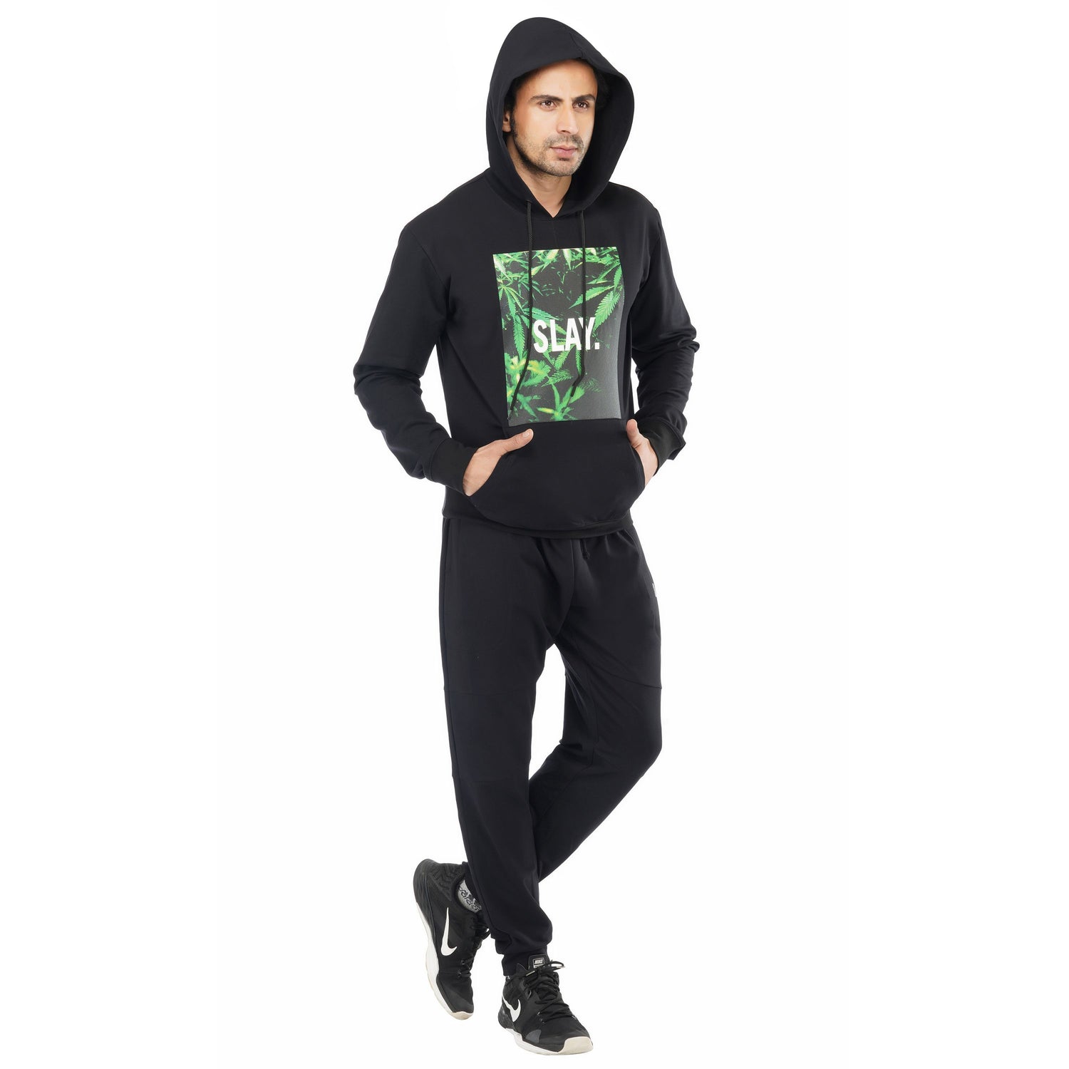 SLAY. Men's 4/20 Edition Leaves Printed Tracksuit-clothing-to-slay.myshopify.com-Tracksuit