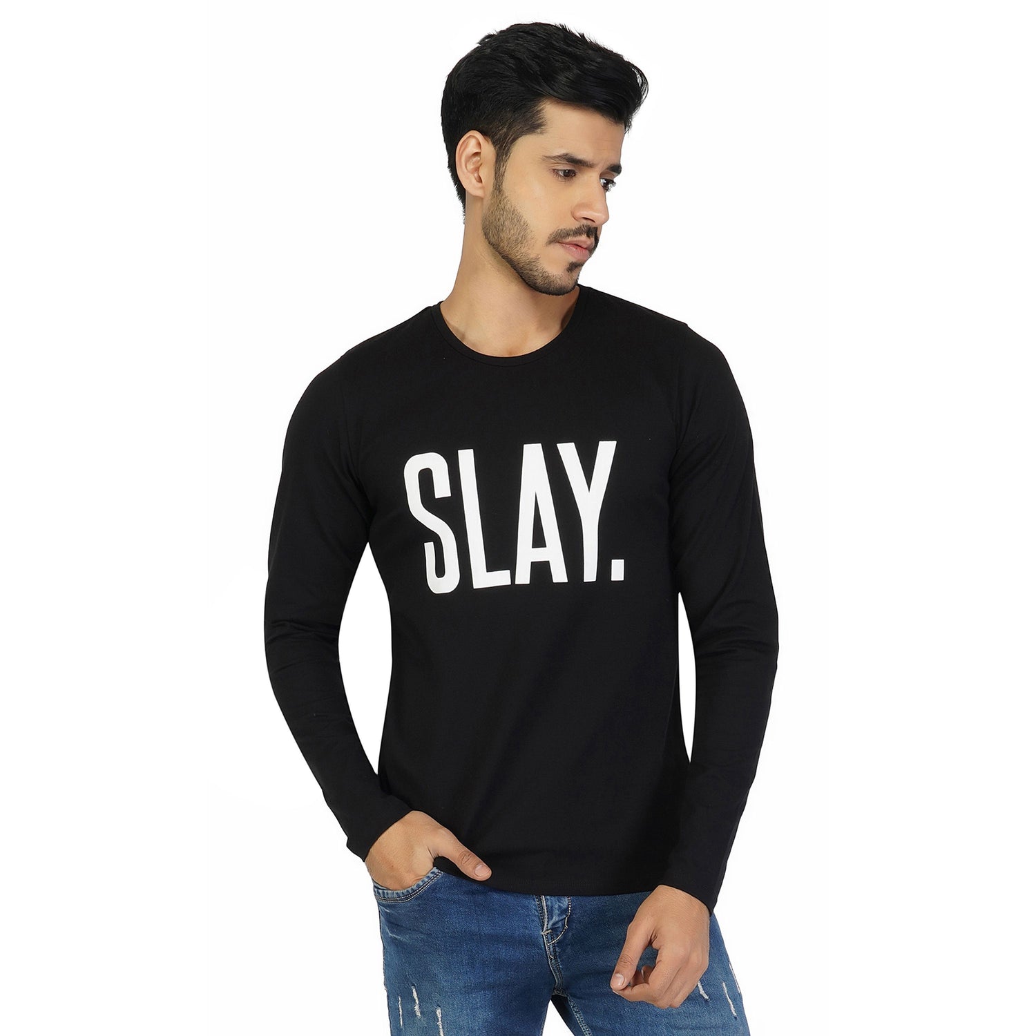 SLAY. Men's Printed Full Sleeves T-Shirt-clothing-to-slay.myshopify.com-T-shirt