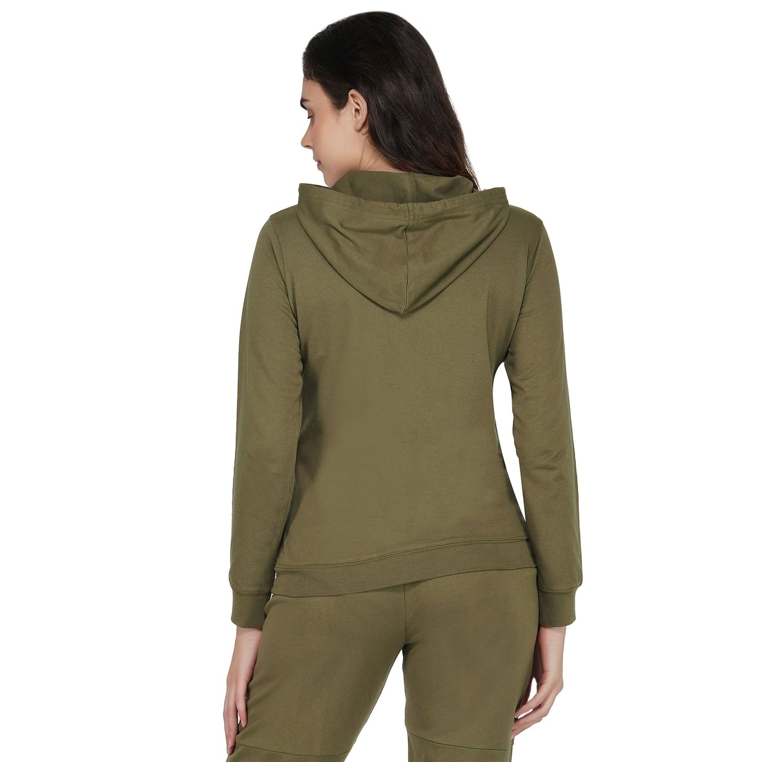 SLAY. Classic Women's Olive Green Printed Hoodie with Kangaroo Pockets-clothing-to-slay.myshopify.com-Hoodie