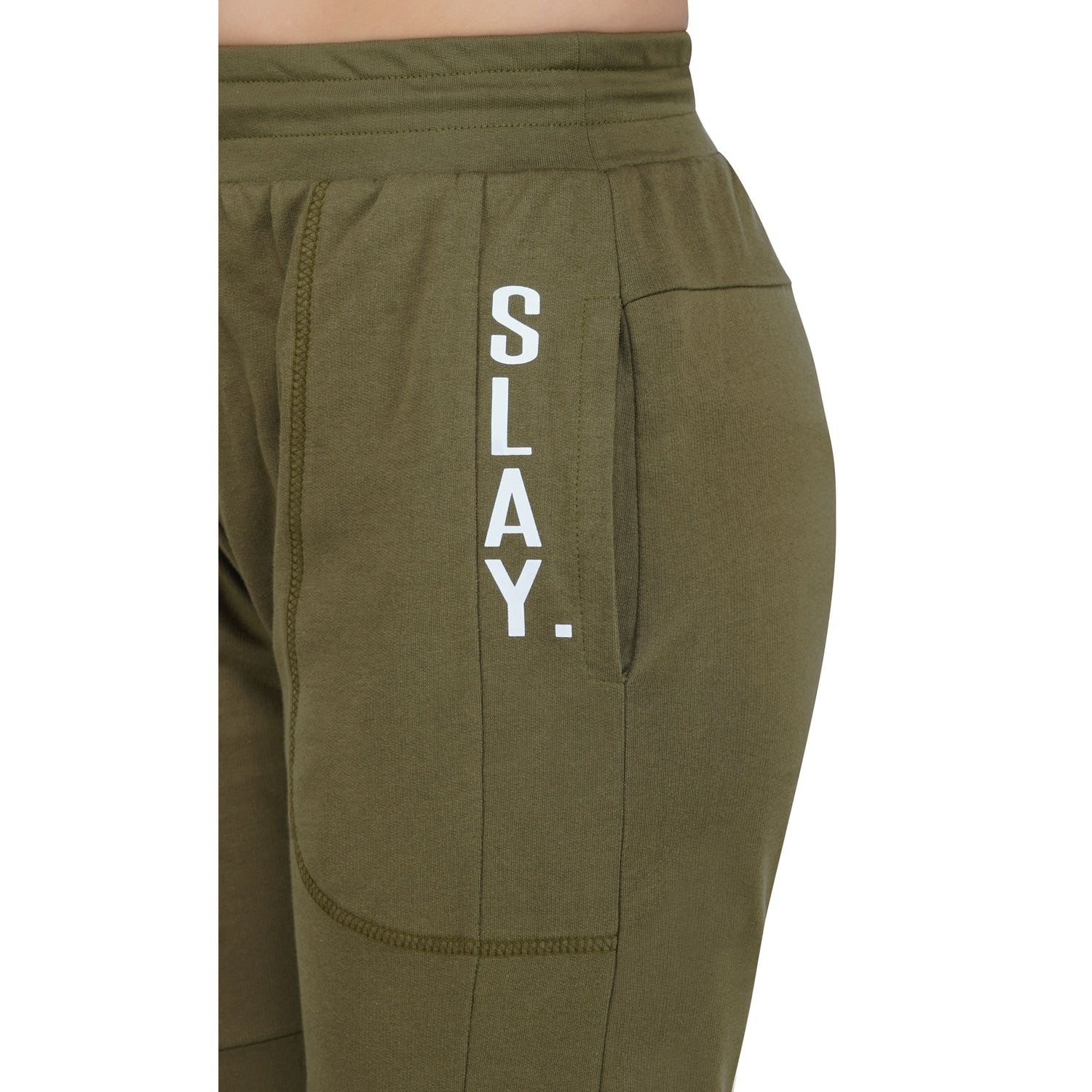 SLAY. Women's Olive Green Joggers-clothing-to-slay.myshopify.com-Joggers