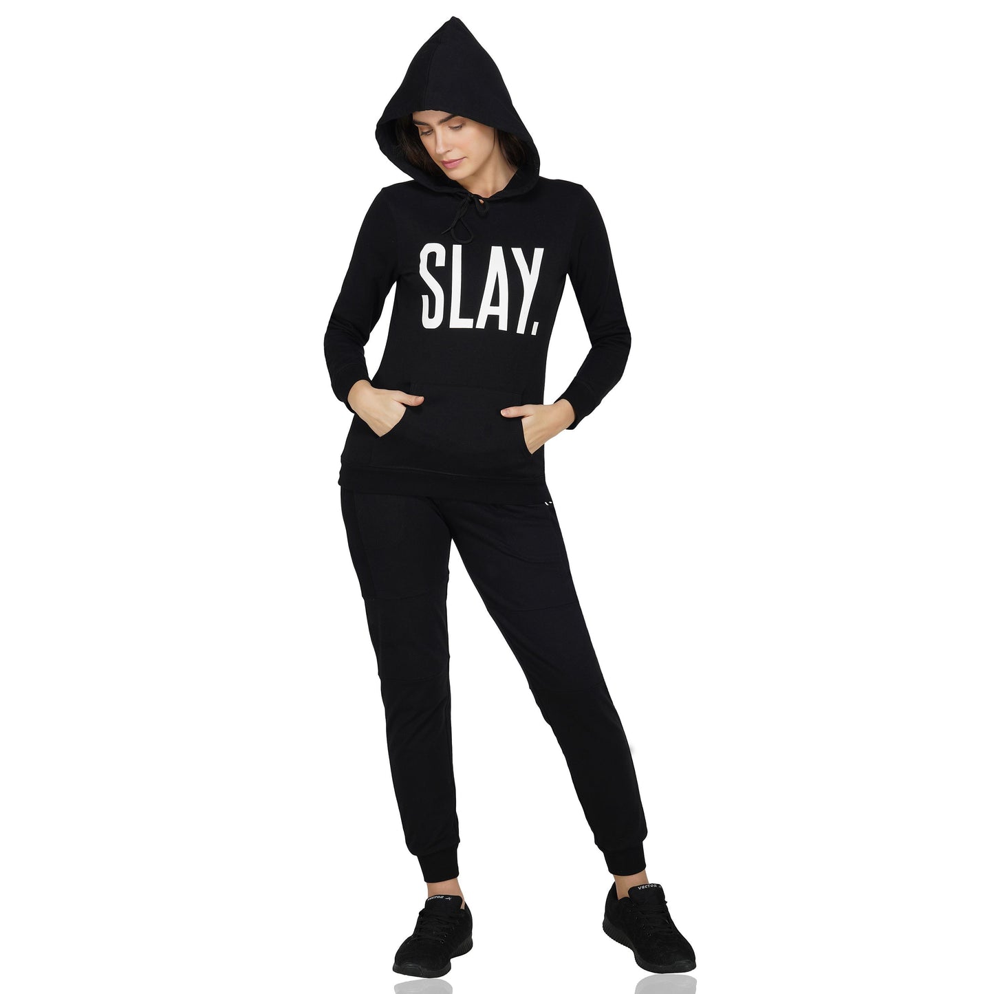 SLAY. Classic Women's Black Tracksuit-clothing-to-slay.myshopify.com-Tracksuit