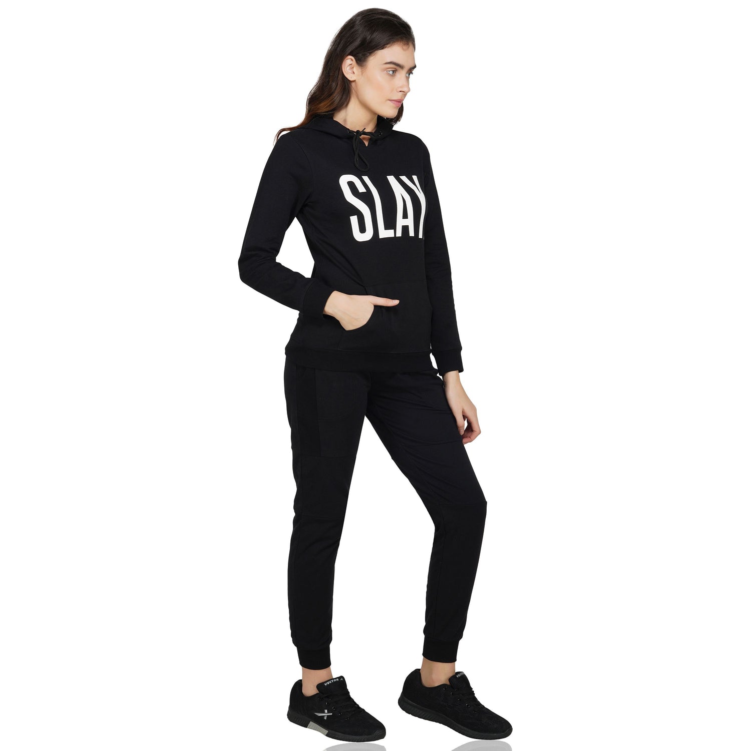 SLAY. Classic Women's Black Tracksuit-clothing-to-slay.myshopify.com-Tracksuit