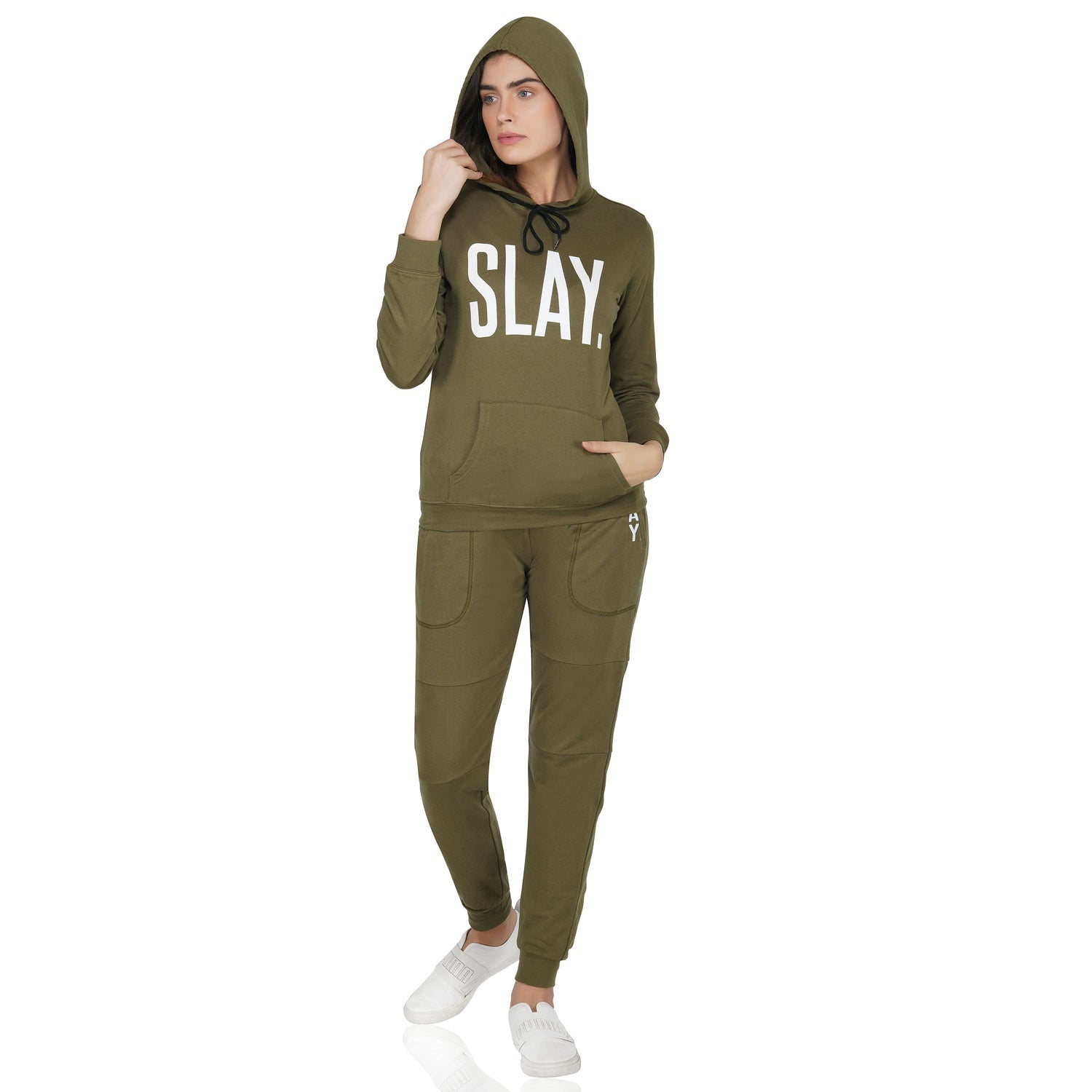 Olive store tracksuit womens