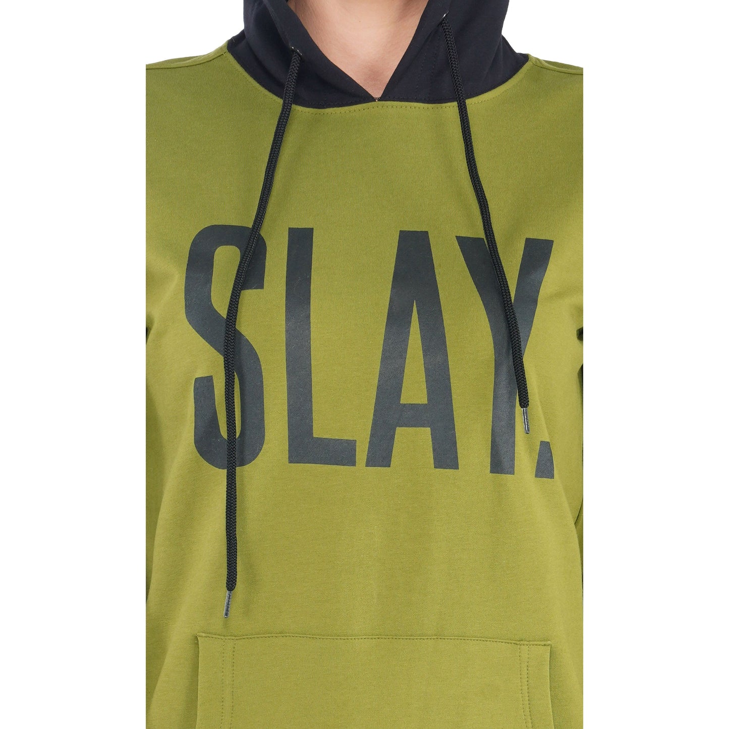 SLAY. Classic Women's Olive Green Tracksuit with Black Rib-clothing-to-slay.myshopify.com-Tracksuit