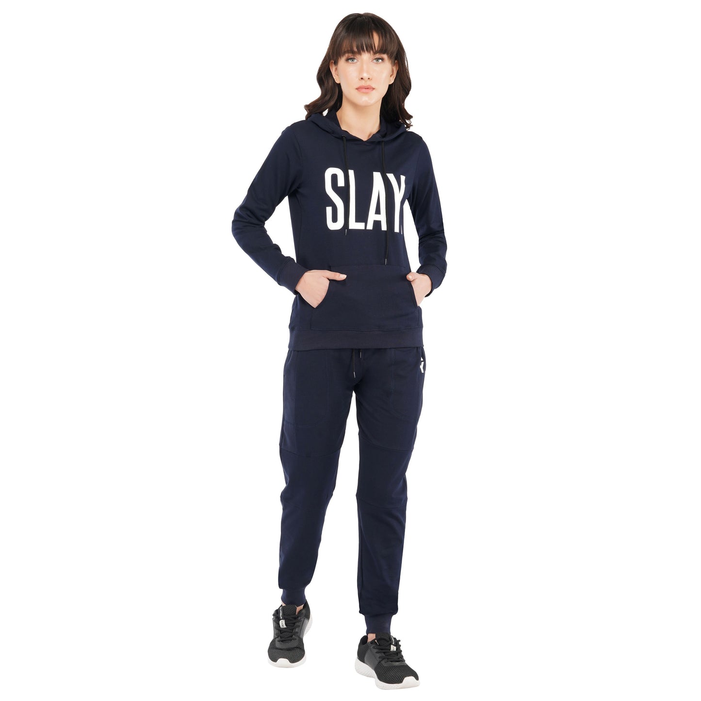 SLAY. Classic Women's Navy Blue Tracksuit-clothing-to-slay.myshopify.com-Tracksuit