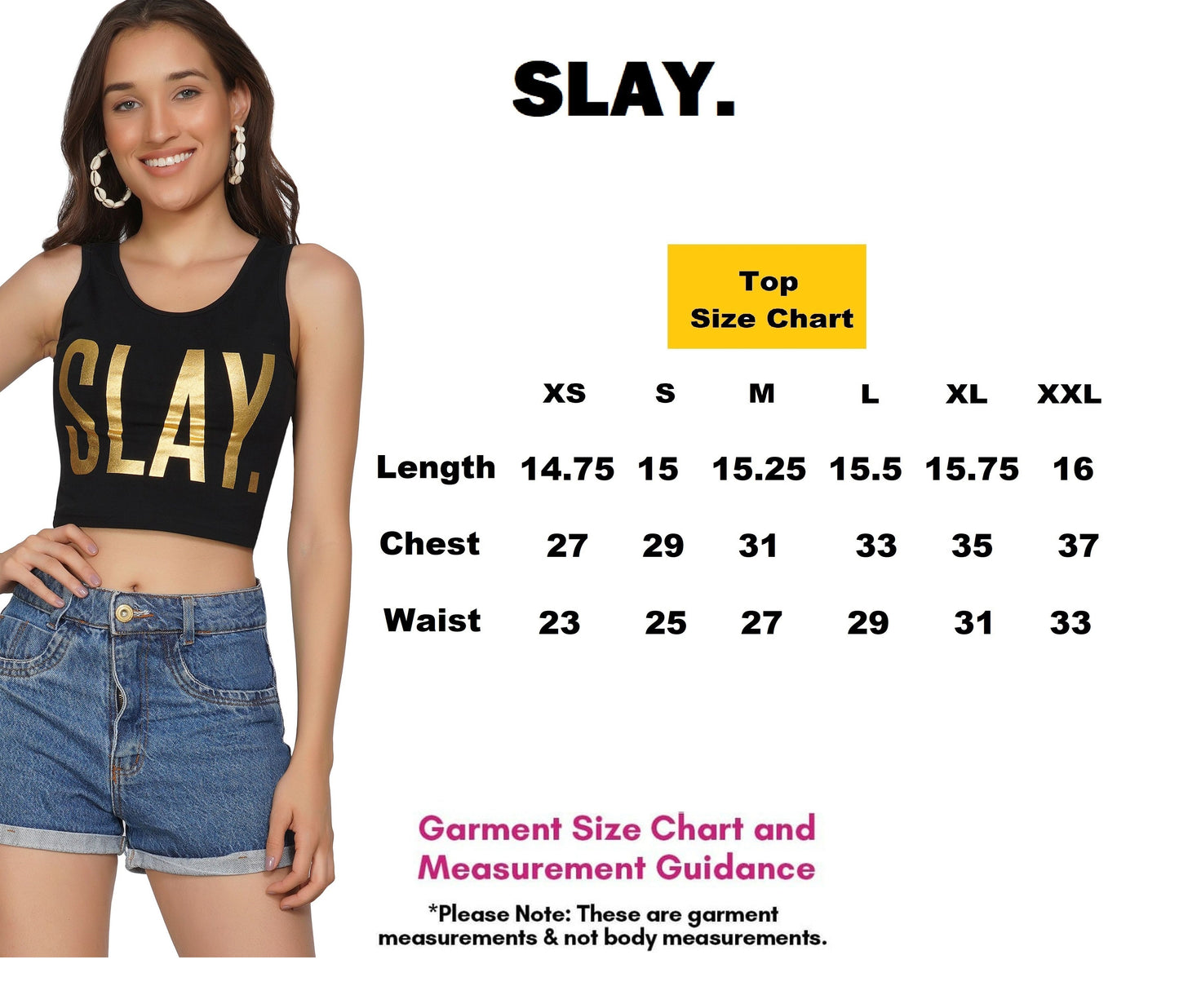 SLAY. Women's Limited Edition Gold Foil Print Matt Finish Crop Top-clothing-to-slay.myshopify.com-Crop Top