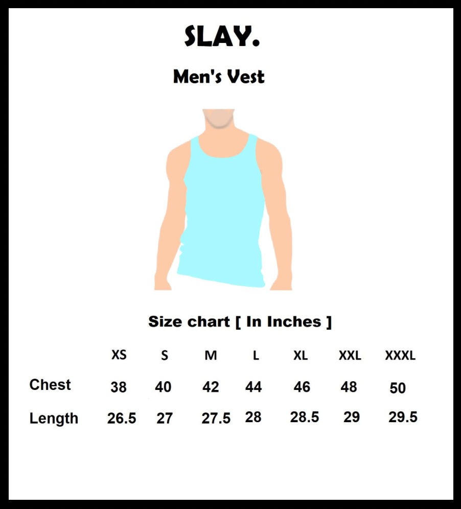 SLAY. Men's Black Printed Sleeveless Dropcut T-shirt-clothing-to-slay.myshopify.com-Sleeveless Dropcut T-shirt