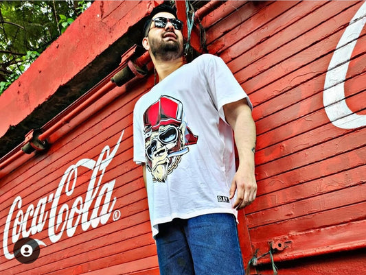 SLAY. Men's Bored Ape Smoking NFT Oversized Drop shoulder T shirt