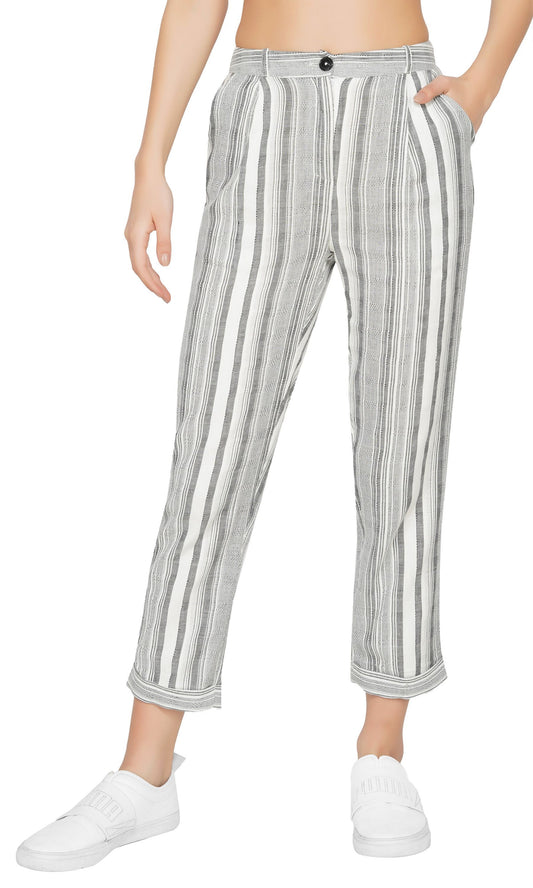 SLAY. Women's Yarn Dyed Striped Pant-clothing-to-slay.myshopify.com-Bottom