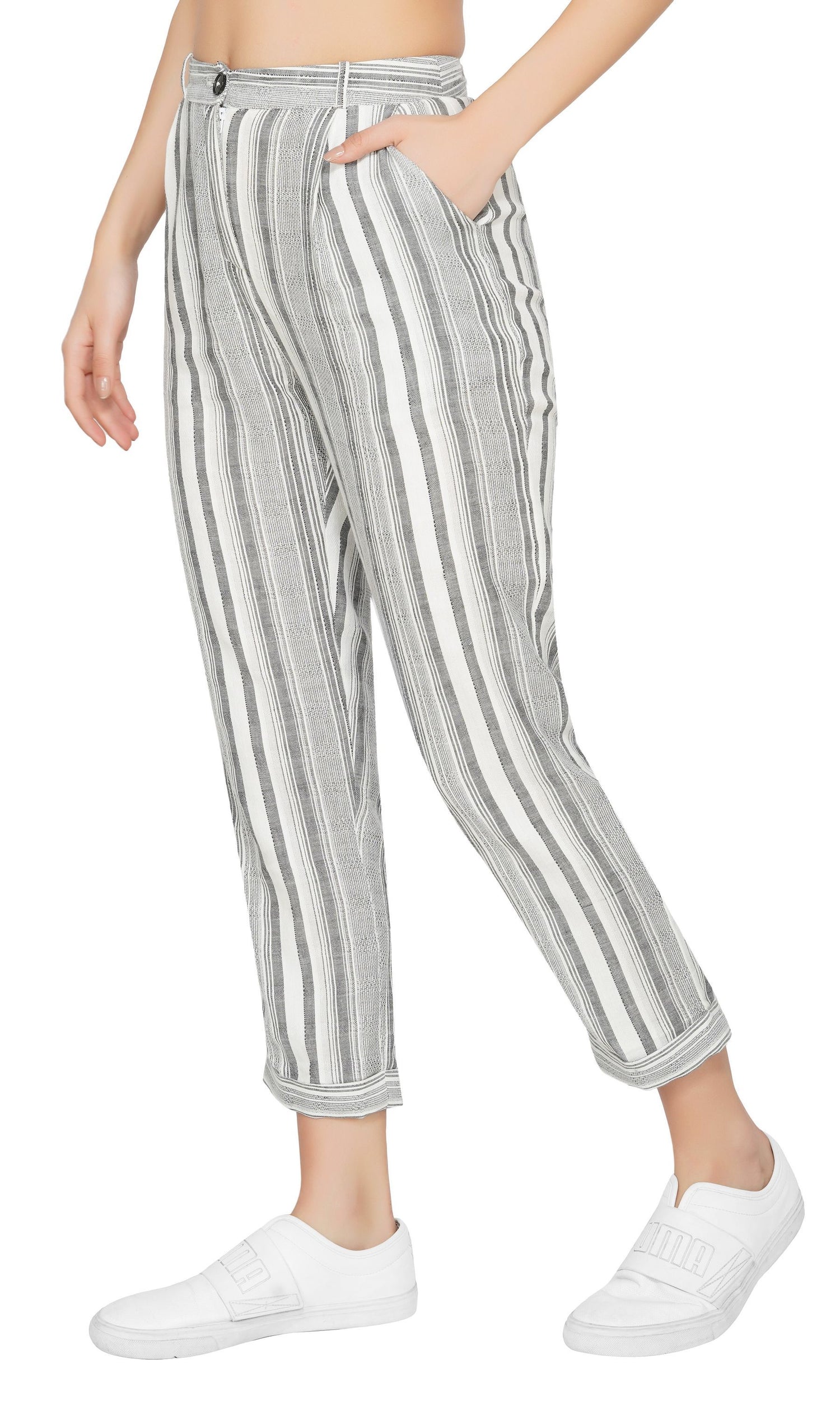 SLAY. Women's Yarn Dyed Striped Pant-clothing-to-slay.myshopify.com-Bottom