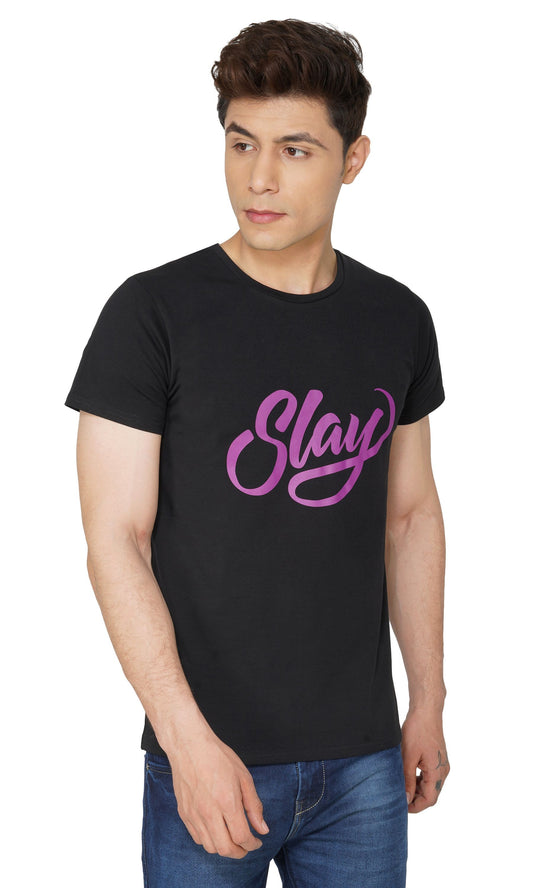 SLAY. Sport Printed Men's Black T-shirt-clothing-to-slay.myshopify.com-T-Shirt