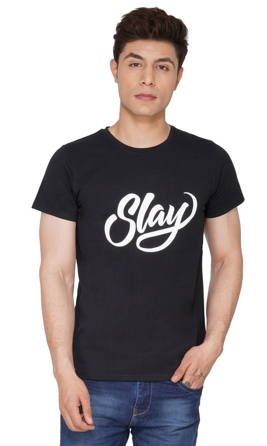 SLAY. Sport Men's Printed Black T-shirt-clothing-to-slay.myshopify.com-T-Shirt