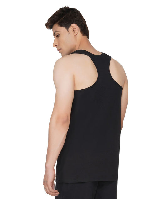 SLAY. Men's BALLIN' Edition Printed Black Gym Vest-clothing-to-slay.myshopify.com-Vest