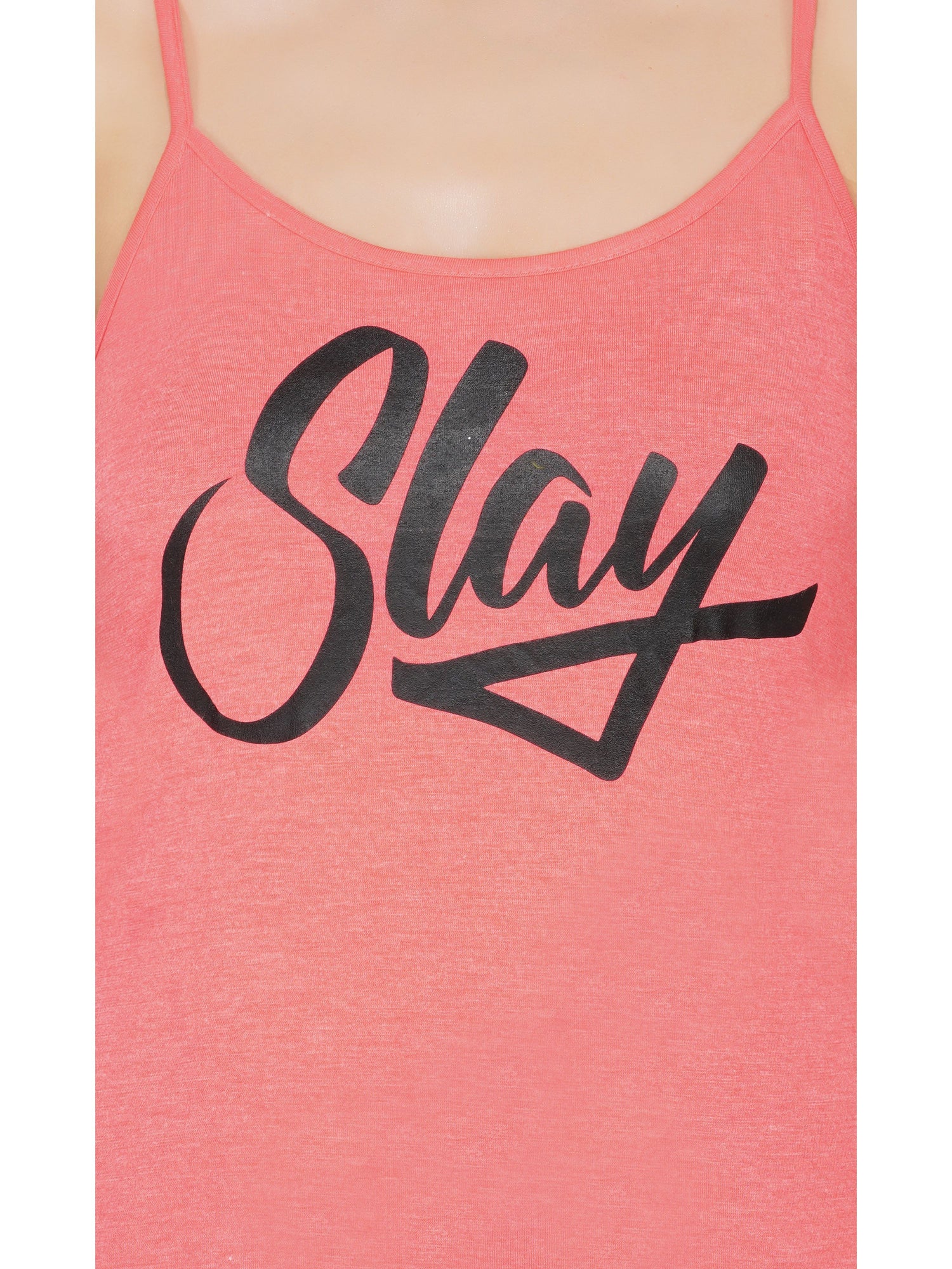 SLAY. Women's Neon Pink Printed Camisole-clothing-to-slay.myshopify.com-Camisole Top