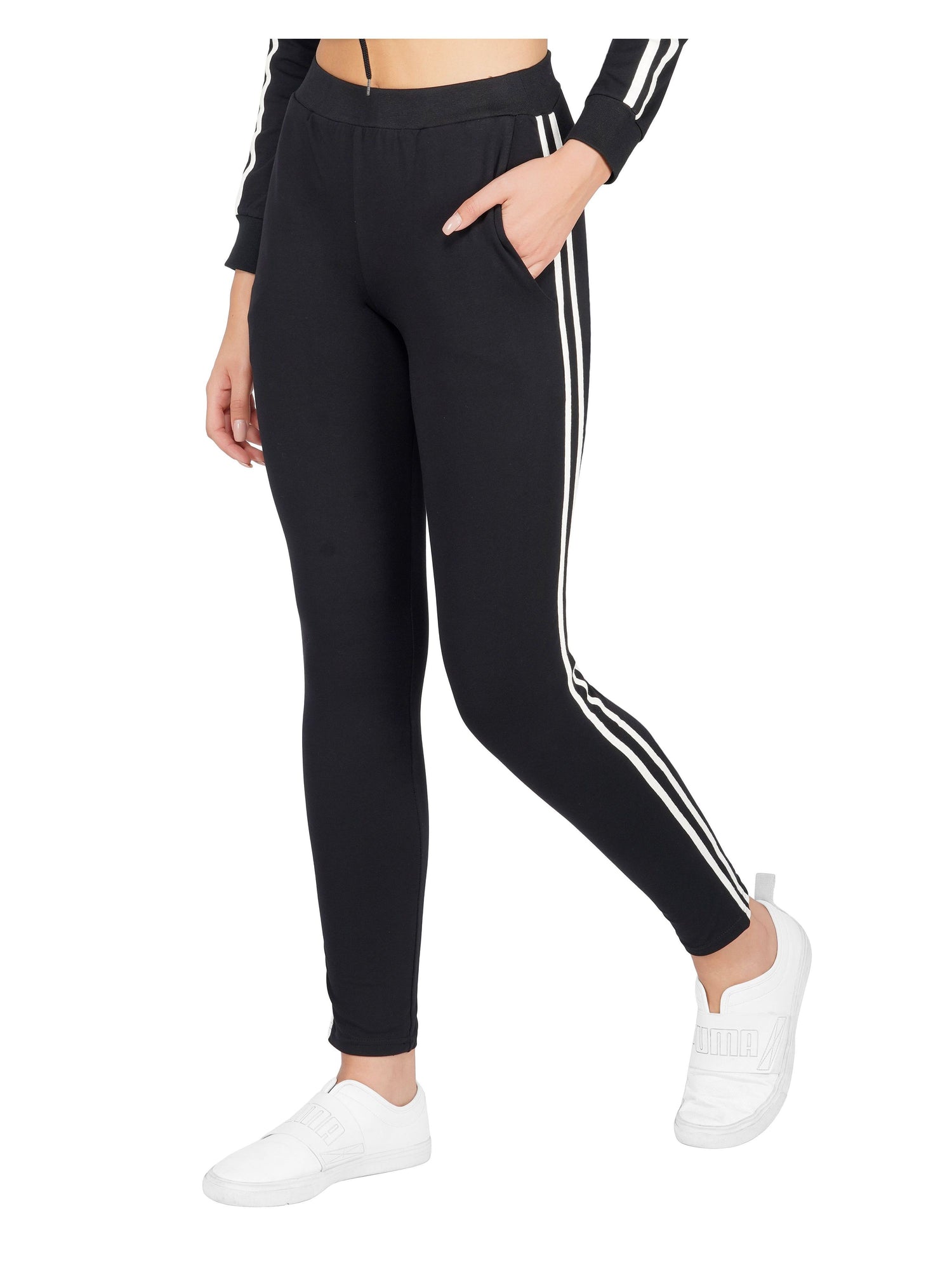 Buy CHILL SCENE BLACK JOGGERS for Women Online in India