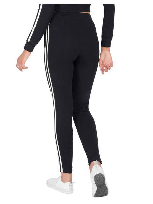 SLAY. Women's Black Jogger Pants With White Stripes-clothing-to-slay.myshopify.com-Joggers