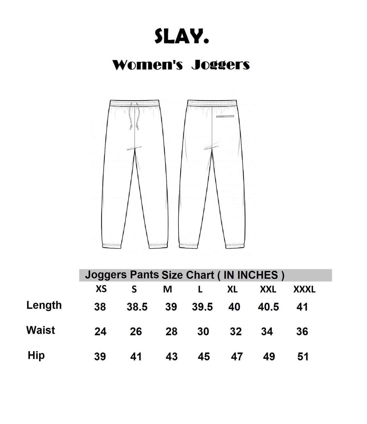 SLAY. Classic Women's Black Joggers Pants-clothing-to-slay.myshopify.com-Joggers