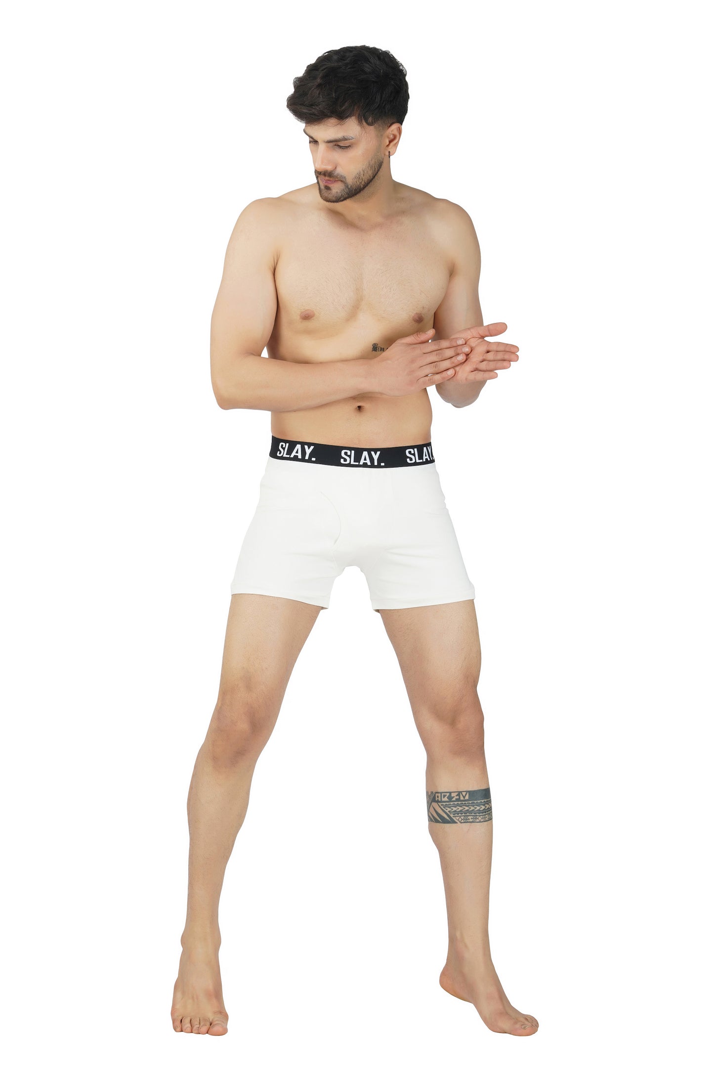 SLAY. Men's White Underwear Trunks